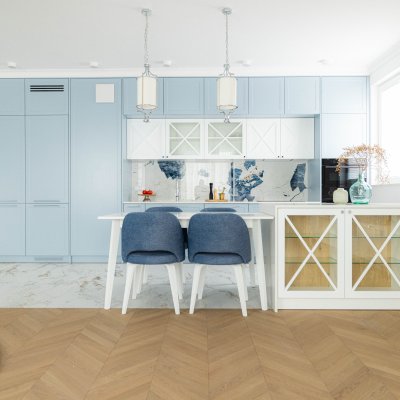 FertigParkiet Chevron Dab Color Luna 1